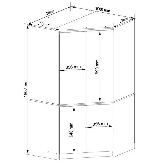 ECKSCHRANK S100 4D CLP EICHE SONOMA