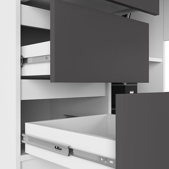 ECKSCHREIBTISCH B16 CLP LINKS WEISS / GRAU