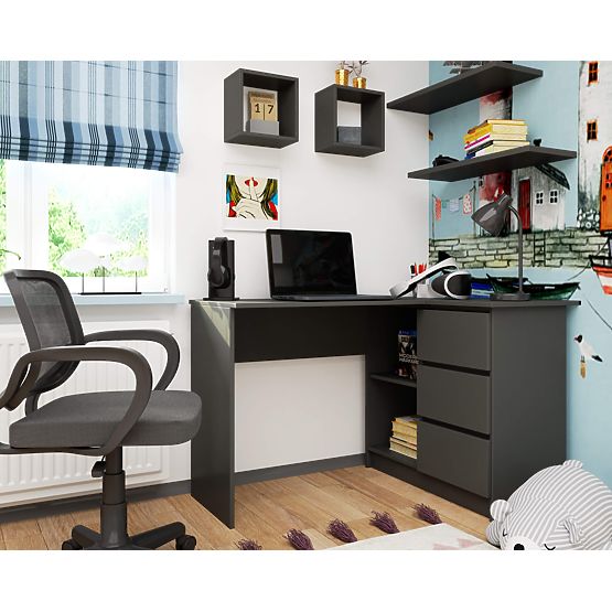 ECKSCHREIBTISCH B16 CLP RECHTS GRAU