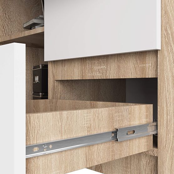 ECKSCHREIBTISCH B16 CLP RECHTS PK SONOMA / WEISS