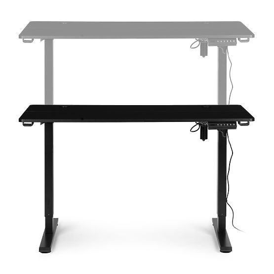 Elektrisch höhenverstellbarer Tisch 120x60 cm, höhenverstellbar 72-117 cm, schwarz, ModernHome