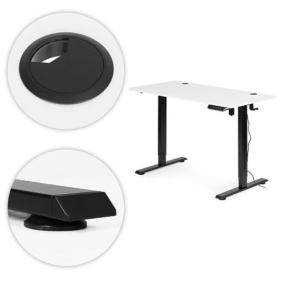 Elektrisch höhenverstellbarer Tisch 120x60 cm, verstellbare Höhe 72-117 cm ModernHome