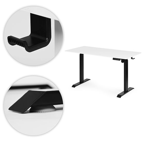 Elektrisch höhenverstellbarer Tisch 140x70 cm, Höhe einstellbar 76-121 cm ModernHome