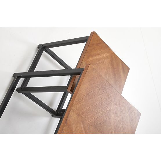 ELZA Set aus 2 Bänken, Nussbaum / Schwarz (1p=1 Stk)