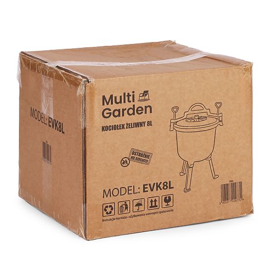 Emaillierter Gusseisentopf 8L stehender Jägerkessel Feuerstelle Grill MultiGarden