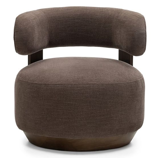 Entspannungssessel Dolce, runde Formen, braunes Espresso, Walnuss