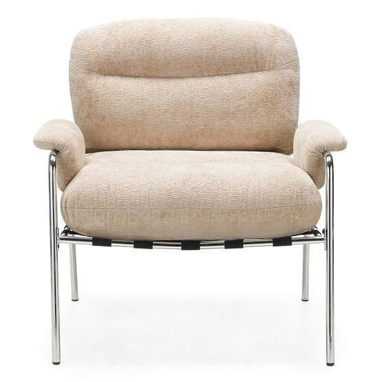Entspannungssessel Inverno beige, verchromt