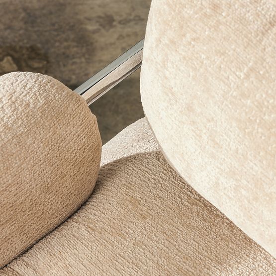 Entspannungssessel Inverno beige, verchromt