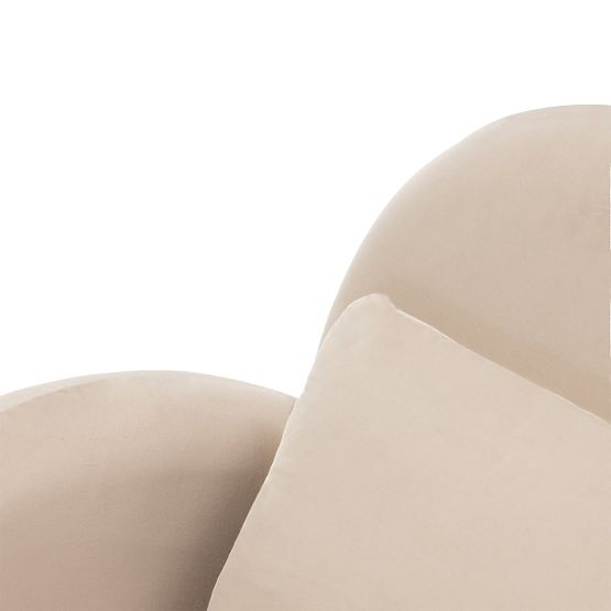 Entspannungssessel Rainbow hellbeige, samt, abgerundet