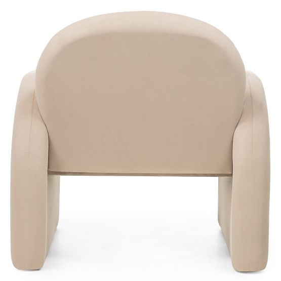 Entspannungssessel Rainbow hellbeige, samt, abgerundet