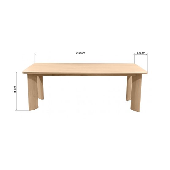 Esstisch Bali 220 cm, cremeweiß