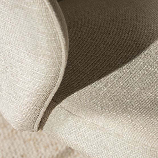 Esszimmerstuhl Avery hellbeige/schwarze Beine