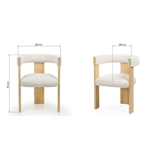Esszimmerstuhl Bali, Beige/Esche