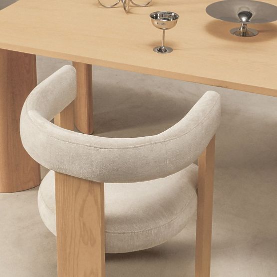 Esszimmerstuhl Bali, Beige/Esche