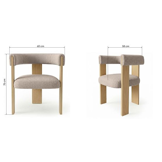 Esszimmerstuhl Bali, Beige/Esche