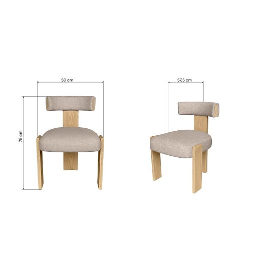 Esszimmerstuhl Bali, Holz, beige/Esche