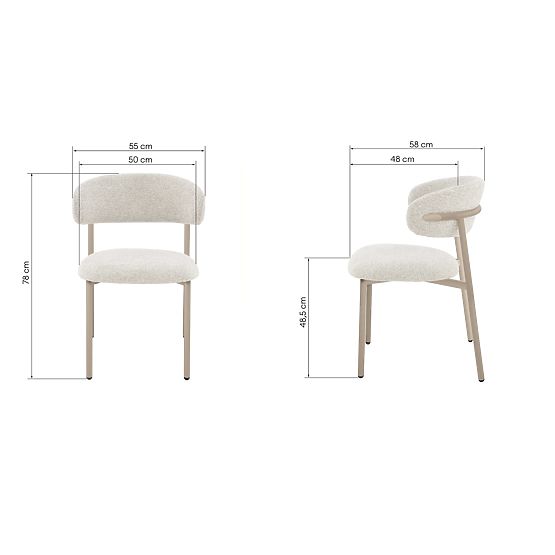 Esszimmerstuhl Fresno, beige