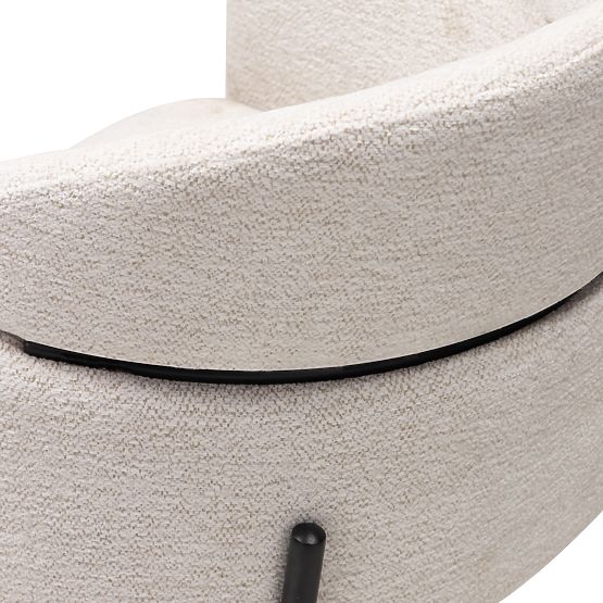 Esszimmerstuhl Granda, Ecru/Schwarze Beine