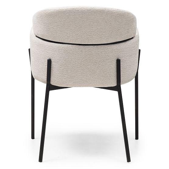 Esszimmerstuhl Granda, Ecru/Schwarze Beine