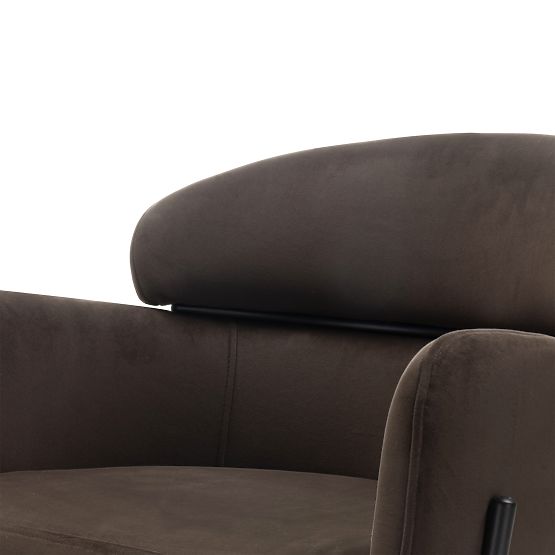 Esszimmerstuhl Granda, Schokolade/Espresso, Samt