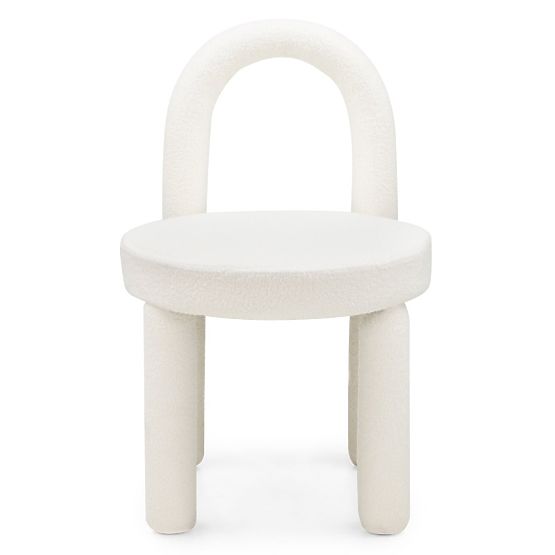 Esszimmerstuhl Ivo, Ecru, Bouclé
