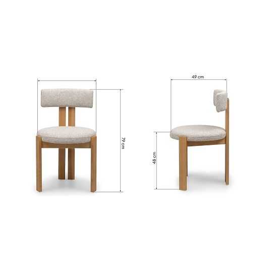 Esszimmerstuhl Matteo, Beige-Creme/Natur