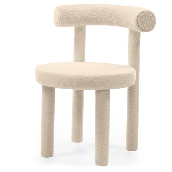 Esszimmerstuhl Pedro 2.0, creme, Bouclé