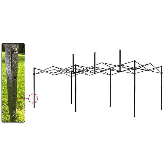 Express Geschäftspavillon - 3x6 m - schwarz