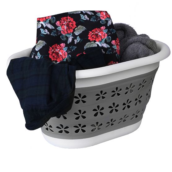 Faltbare ovale Schüssel 50 x 37 cm weiß-grau OVAL COMPACT 25L