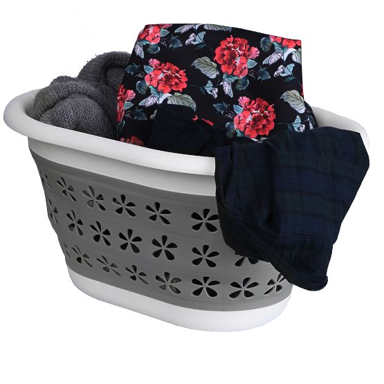Faltbare ovale Schüssel 50 x 37 cm weiß-grau OVAL COMPACT 25L