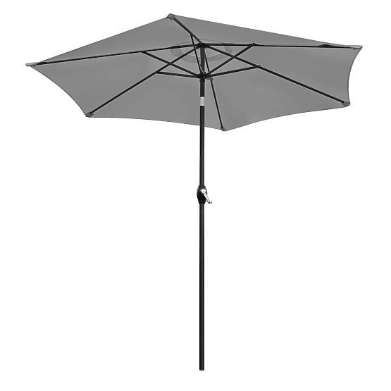 Faltbarer Garten-Balkon-Sonnenschirm verstellbar 210 cm grau