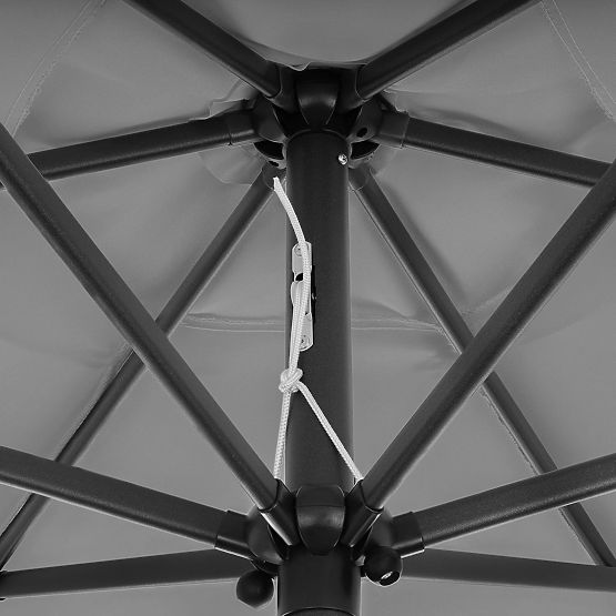 Faltbarer Garten-Balkon-Sonnenschirm verstellbar 210 cm grau