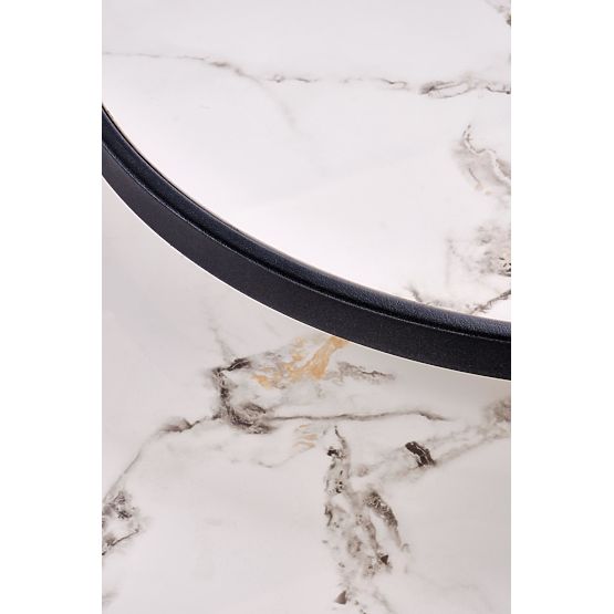 FATIMA Set aus 2 Bänken, weißer Marmor / schwarz (1p=1 Stück)