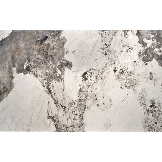 FERNANDO ausziehbarer Tisch, Platte - weißer Marmor, Beine - schwarz (3p=1Stk)