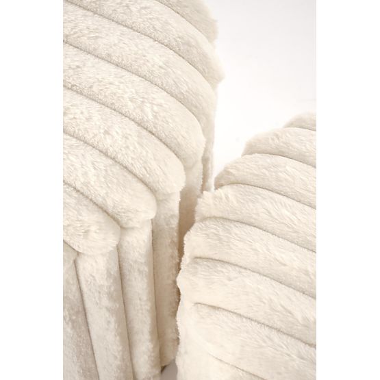 FIDO Set aus 2 Poufs, Creme/Gold (1p=1Set)