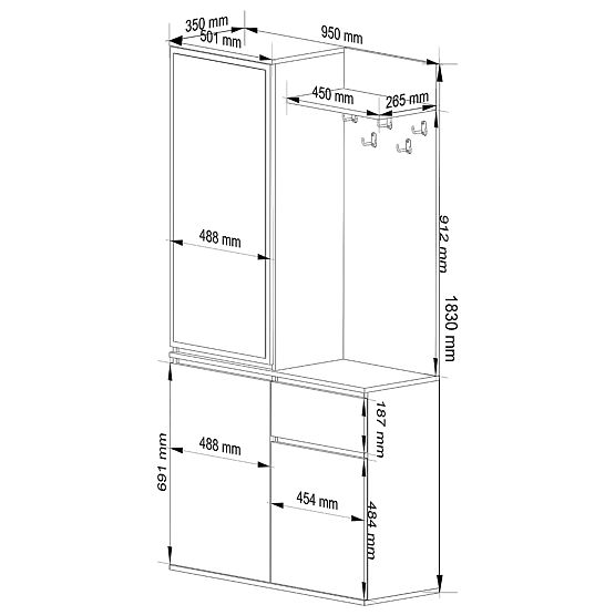 FLURSET ENTRO PK EICHE CRAFT