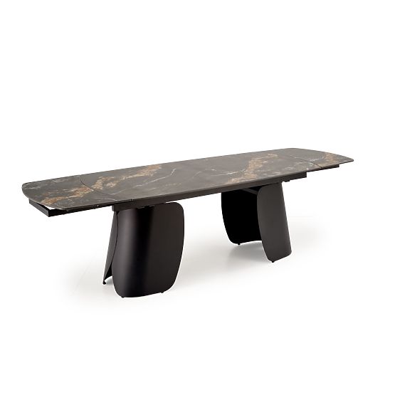 FORUM ausziehbarer Tisch, schwarzer Marmor / schwarz (3p=1Stk)