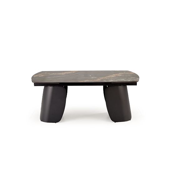 FORUM ausziehbarer Tisch, schwarzer Marmor / schwarz (3p=1Stk)