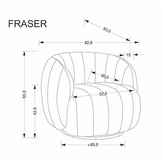 FRASER cremefarbener Relaxsessel (1p=1Stk)
