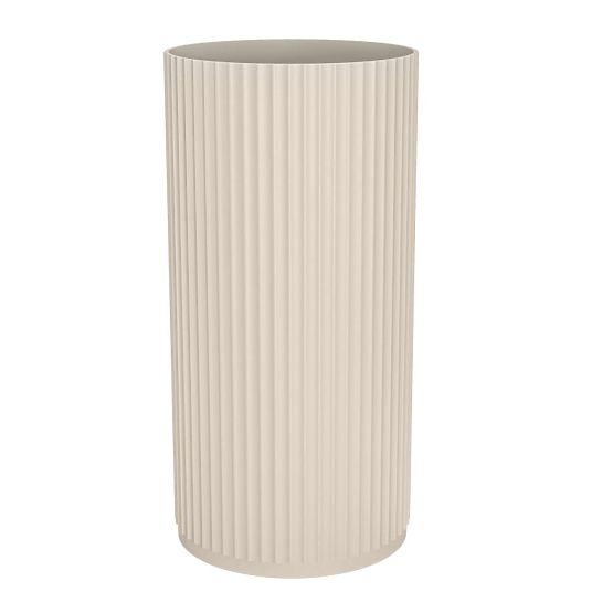 Freistehendes Waschbecken Ciriola, Verbundwerkstoff, 45x90 cm, beige-grau, taupe, geriffelt