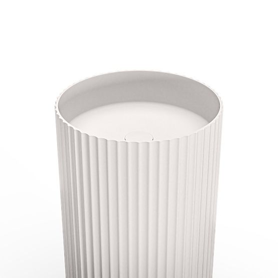 Freistehendes Waschbecken Ciriola, Verbundwerkstoff, 45x90 cm, weiß, gerillt