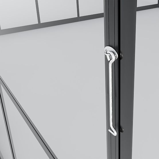 Garten-Gewächshaus ProGlass Classic Compact 7,7 m² mit Fundament, gehärtetes Glas 4 mm, Aluminium