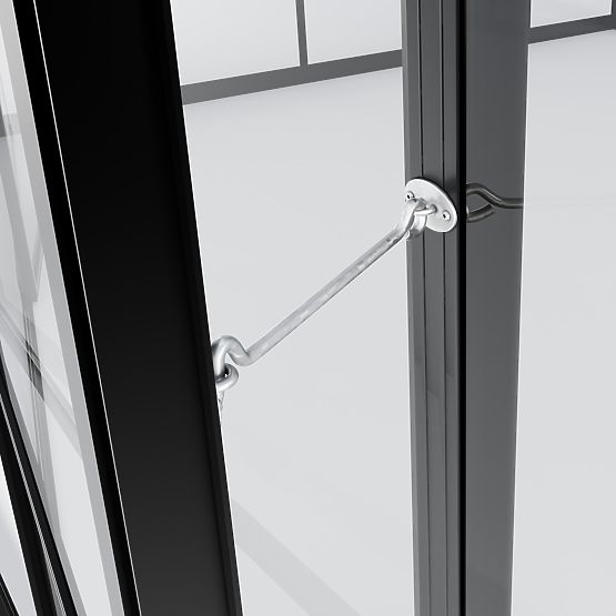 Garten-Gewächshaus ProGlass Classic Compact 7,7 m² mit Fundament, gehärtetes Glas 4 mm, Aluminium