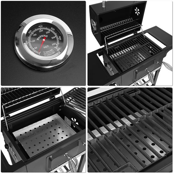 Garten-Holzkohlegrill mit Gusseisenrost FERRO