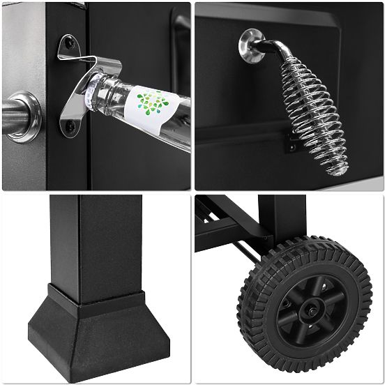 Garten-Holzkohlegrill VULCAN mit Gusseisenrost