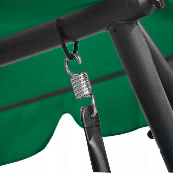 Garten-Schaukelbett 2-in-1 mit Kissen grün