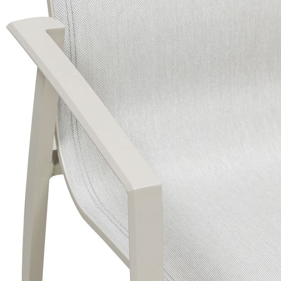 Garten-Set Canelli, ausziehbarer Tisch 175-234 cm + 6 Stühle, Aluminium, hellbeige