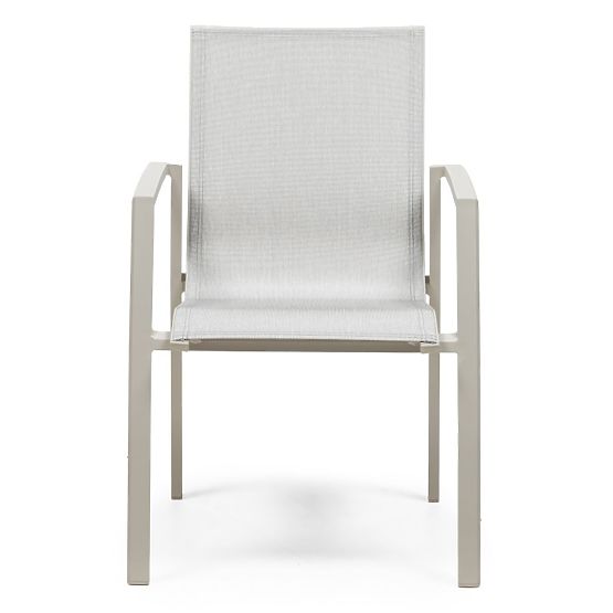 Garten-Set Canelli, ausziehbarer Tisch 175-234 cm + 8 Stühle, Aluminium, hellbeige