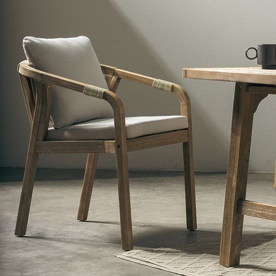 Garten-Set Castello, ausziehbarer Tisch 200-295 cm + 6 Stühle mit Geflecht, Akazienholz FSC