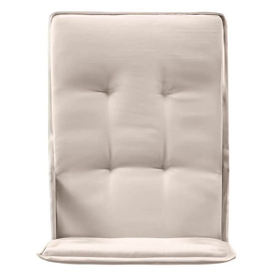 Garten-Set Familis Tisch 160 cm + 6 Stühle mit verstellbaren Rückenlehnen und hellgrauen Kissen